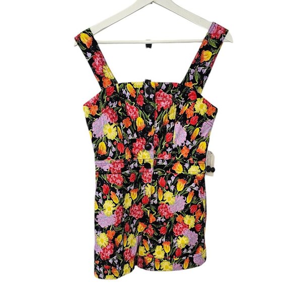 Anthropologie Maeve The Yukiko Noritake Portside Button-Front Romper Size 4 NWT - Picture 1 of 10